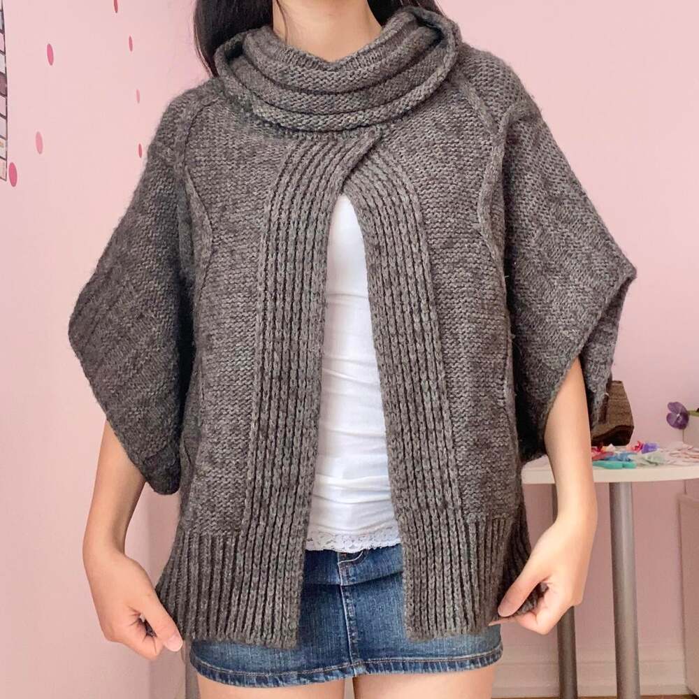 Women's Grey and Black Blouse